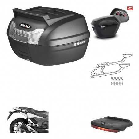 SHAD Maletas laterales + baul trasero herraje montaje luz de freno 3p SH23 KIT-191745