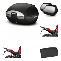 Lateral cases + back trunk + big top fitting + passenger support + 3p hardware  