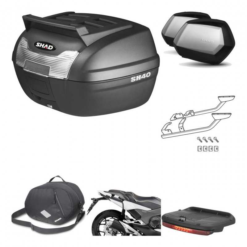 SHAD Maletas laterales + baul trasero herraje montaje accesorios 3p SC SH35 PREMIUM KIT-191747
