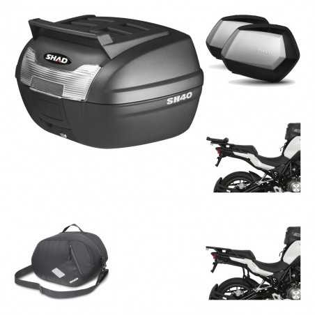 SHAD Maletas laterales + baul trasero herraje montaje 3p bolsa interna SC SH35 PREMIUM KIT-191801