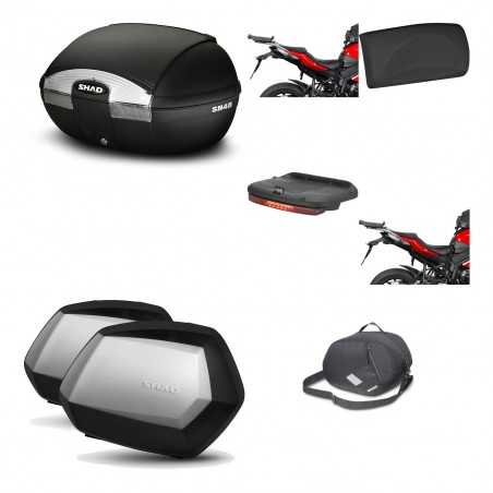 SHAD Maletas laterales + baul trasero herraje montaje accesorios 3p SH45 SH 45 SC SH35 PREMIUM KIT-191903
