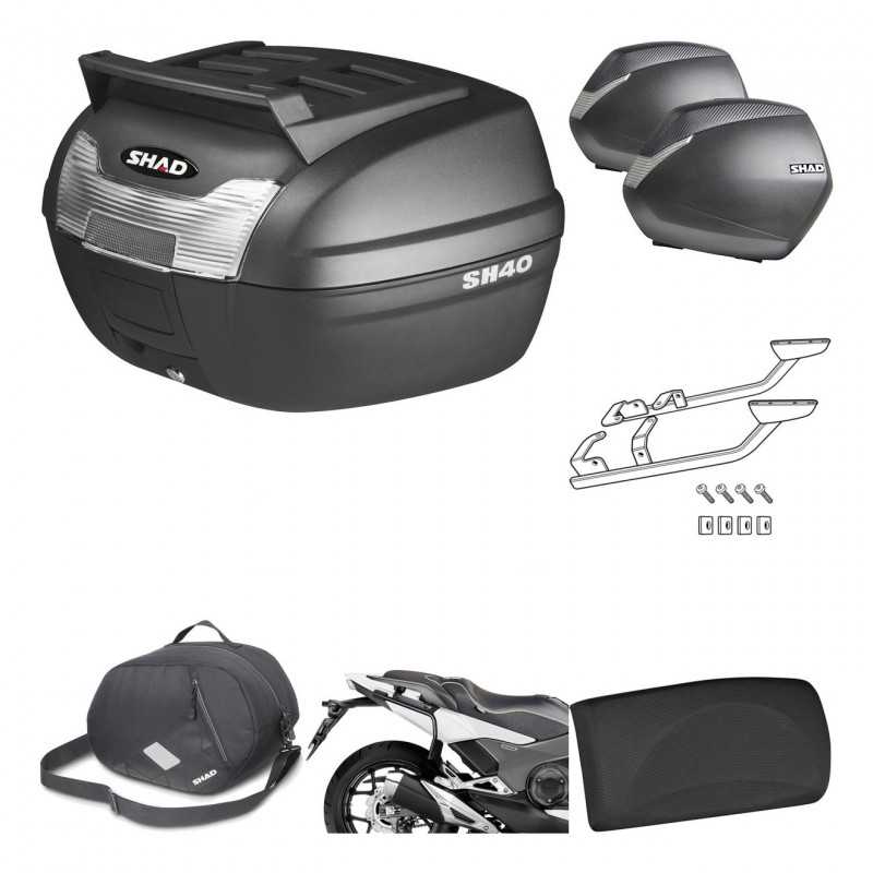 SHAD Maletas laterales + baul trasero herraje montaje accesorios 3p SH36 SH 36 KIT-191755