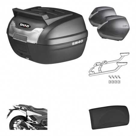 SHAD Maletas laterales + baul trasero herraje montaje respaldo de pasajero 3p SH36 SH 36 KIT-191756