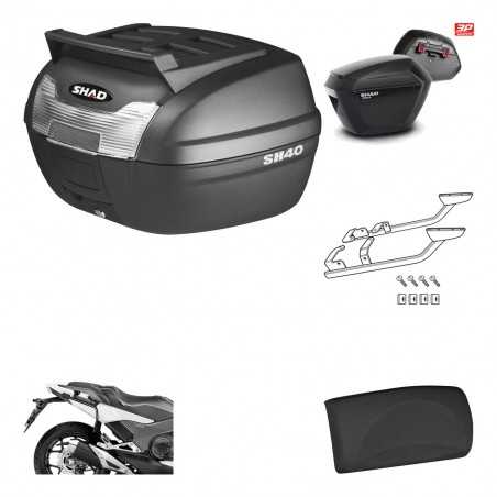 SHAD Maletas laterales + baul trasero herraje montaje respaldo de pasajero 3p SH23 KIT-191757