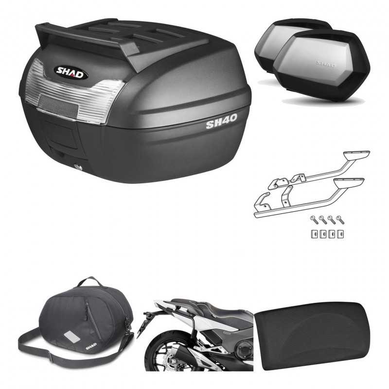 SHAD Maletas laterales + baul trasero herraje montaje accesorios 3p SC SH35 PREMIUM KIT-191759