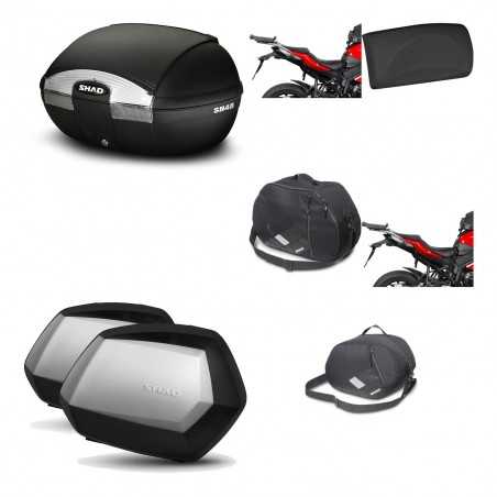 SHAD Maletas laterales + baul trasero herraje montaje accesorios 3p SH45 SH 45 SC SH35 PREMIUM KIT-191909