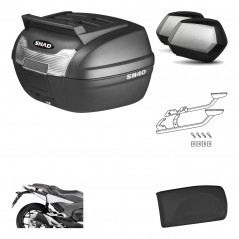 SHAD Maletas laterales + baul trasero herraje montaje respaldo de pasajero 3p SC SH35 PREMIUM KIT-191760