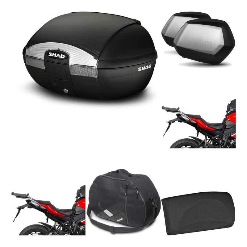 SHAD Maletas laterales + baul trasero herraje montaje accesorios 3p SH45 SH 45 SC SH35 PREMIUM KIT-191910
