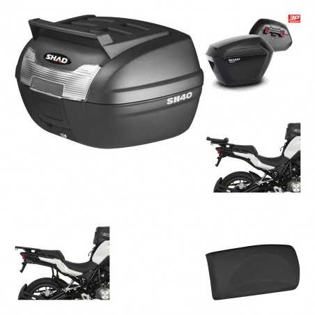 Lateral cases + back trunk + big top fitting + passenger support + 3p hardware  