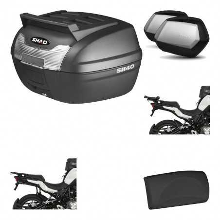 Lateral cases + back trunk + big top fitting + passenger support + 3p hardware