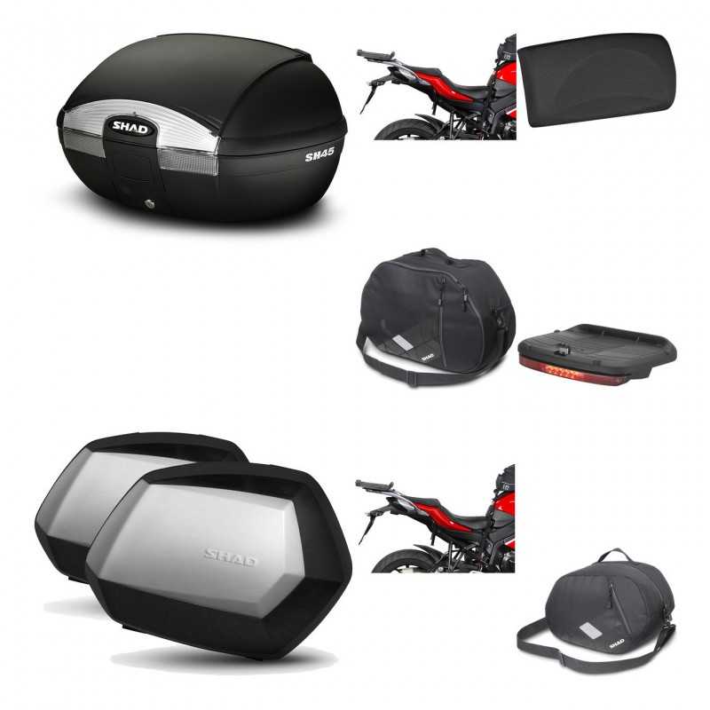 SHAD Maletas laterales + baul trasero herraje montaje accesorios 3p SH45 SH 45 SC SH35 PREMIUM KIT-191915