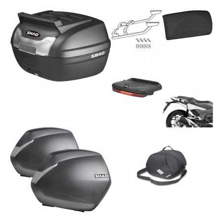 SHAD Maletas laterales + baul trasero herraje montaje accesorios 3p SH36 SH 36 KIT-191767