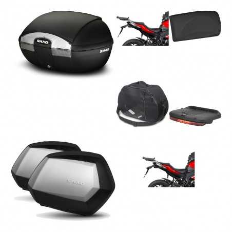 SHAD Maletas laterales + baul trasero herraje montaje accesorios 3p SH45 SH 45 SC SH35 PREMIUM KIT-191916