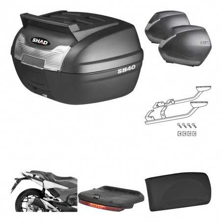 SHAD Maletas laterales + baul trasero herraje montaje accesorios 3p SH36 SH 36 KIT-191768