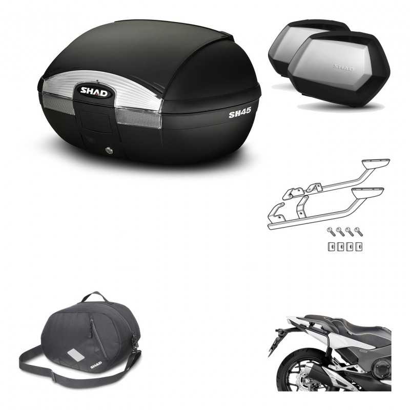 Lateral cases + back trunk + big top fitting + 3p hardware + internal bag  SH45 