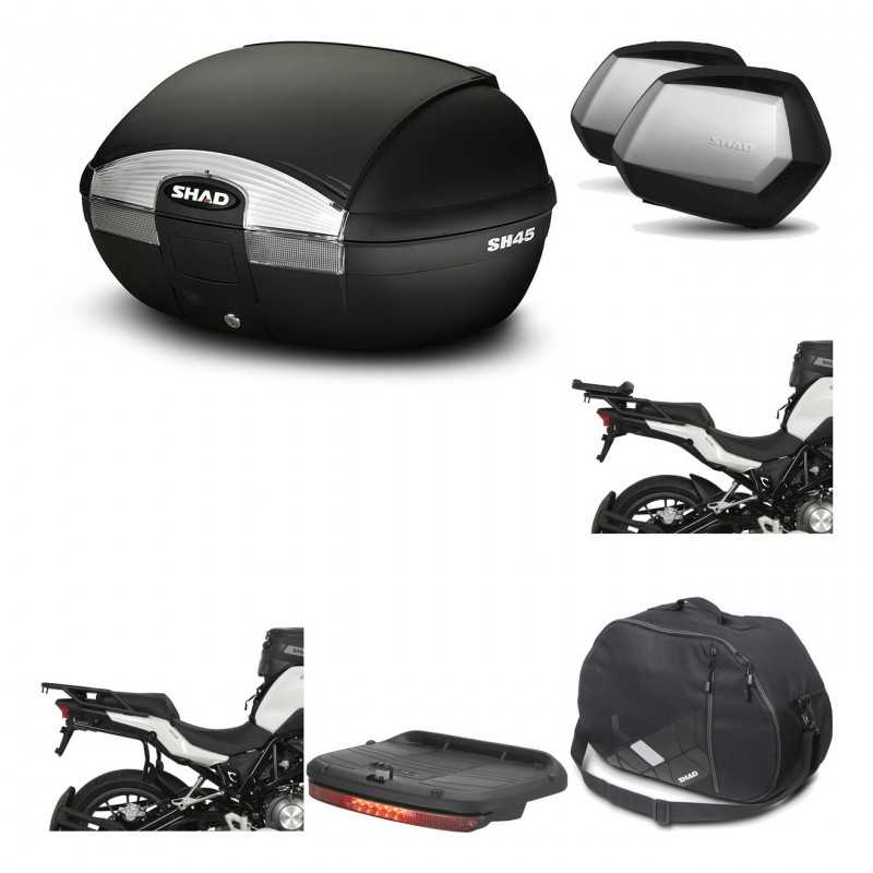 SHAD Maletas laterales + baul trasero herraje montaje accesorios 3p SH45 SH 45 SC SH35 PREMIUM KIT-192276
