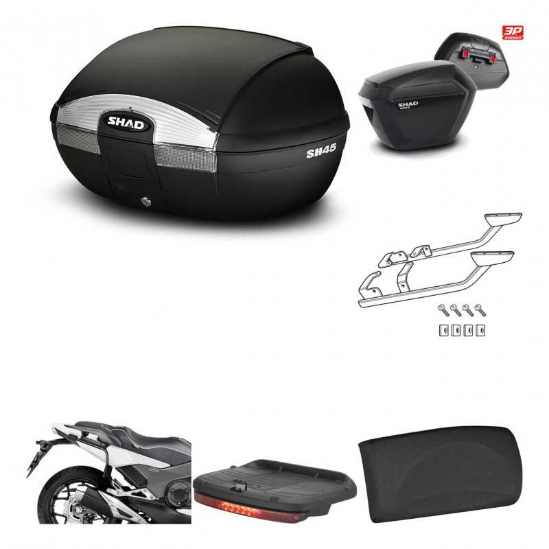 Lateral cases + back trunk + big top fitting + accessories + 3p hardware  SH45 S