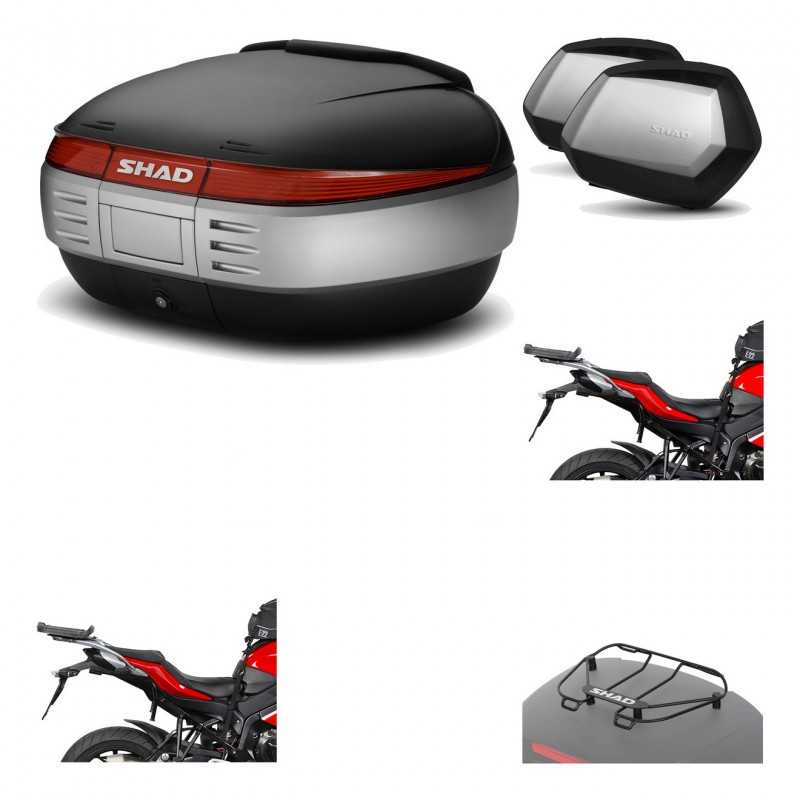 SHAD Maletas laterales + baul trasero herraje montaje parrilla portabultos superior 3p SH50 SH 50 SC SH35 PREMIUM KIT-192378