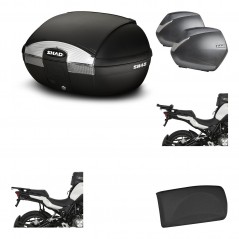 Lateral cases + back trunk + big top fitting + passenger support + 3p hardware  