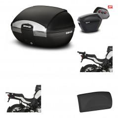 Lateral cases + back trunk + big top fitting + passenger support + 3p hardware  
