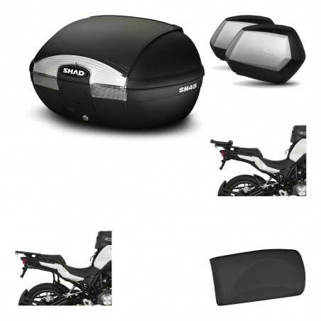 SHAD Maletas laterales + baul trasero herraje montaje respaldo de pasajero 3p SH45 SH 45 SC SH35 PREMIUM KIT-192282