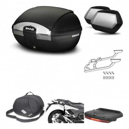 SHAD Maletas laterales + baul trasero herraje montaje accesorios 3p SH45 SH 45 SC SH35 PREMIUM KIT-192131