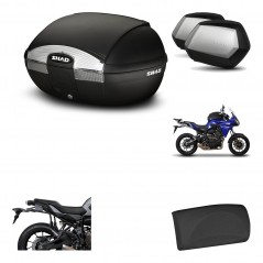 Lateral cases + back trunk + big top fitting + passenger support + 3p hardware  