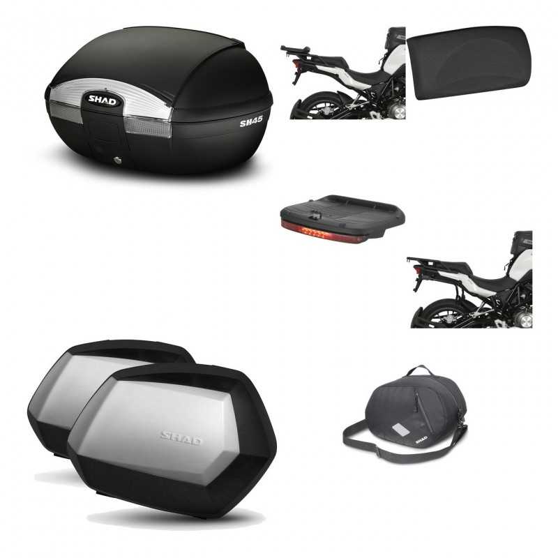 SHAD Maletas laterales + baul trasero herraje montaje accesorios 3p SH45 SH 45 SC SH35 PREMIUM KIT-192287