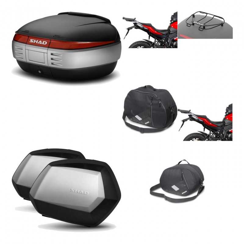 SHAD Maletas laterales + baul trasero herraje montaje accesorios 3p SH50 SH 50 SC SH35 PREMIUM KIT-192389