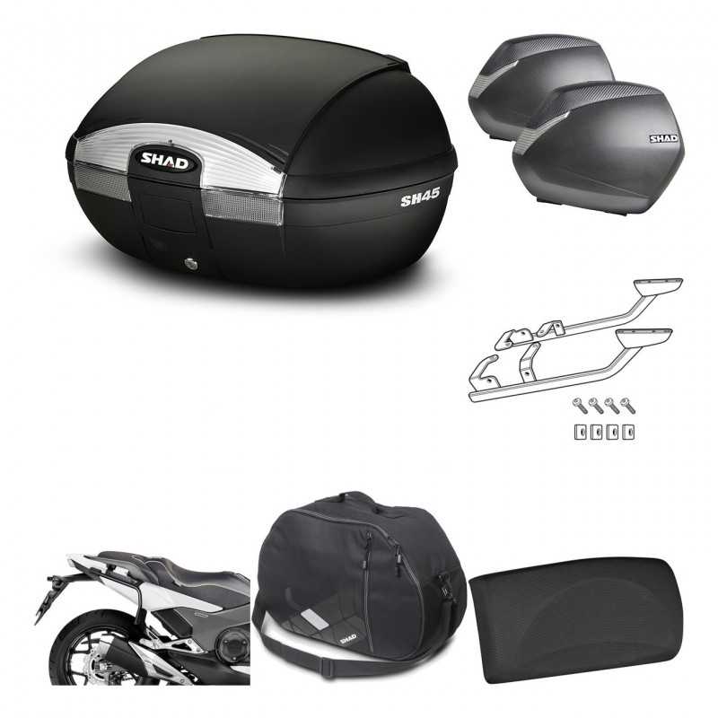 Lateral cases + back trunk + big top fitting + accessories + 3p hardware  SH45 S
