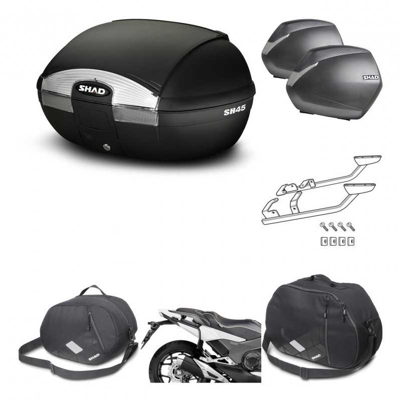 Lateral cases + back trunk + big top fitting + accessories + 3p hardware  SH45 S