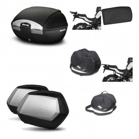 SHAD Maletas laterales + baul trasero herraje montaje accesorios 3p SH45 SH 45 SC SH35 PREMIUM KIT-192293