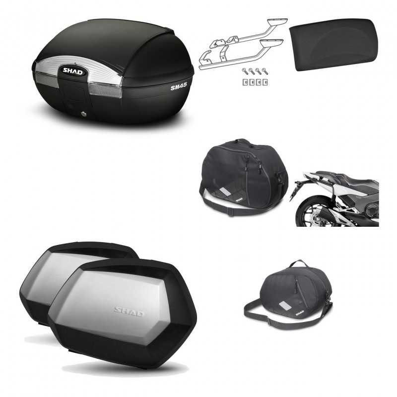 SHAD Maletas laterales + baul trasero herraje montaje accesorios 3p SH45 SH 45 SC SH35 PREMIUM KIT-192191