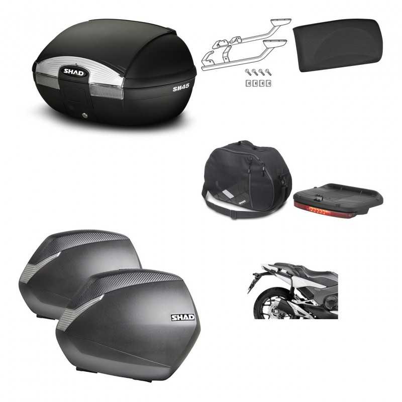 Lateral cases + back trunk + big top fitting + accessories + 3p hardware  SH45 S