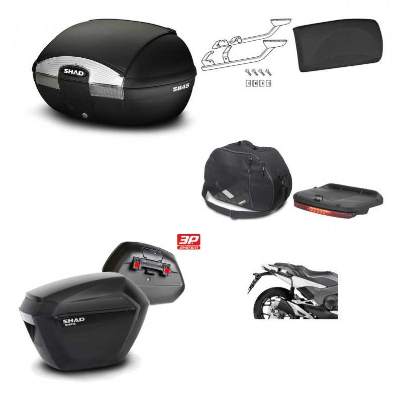 Lateral cases + back trunk + big top fitting + accessories + 3p hardware  SH45 S