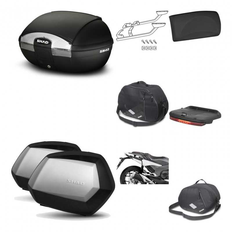 SHAD Maletas laterales + baul trasero herraje montaje accesorios 3p SH45 SH 45 SC SH35 PREMIUM KIT-192203