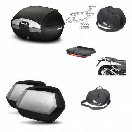 SHAD Maletas laterales + baul trasero herraje montaje accesorios 3p SH45 SH 45 SC SH35 PREMIUM KIT-192155