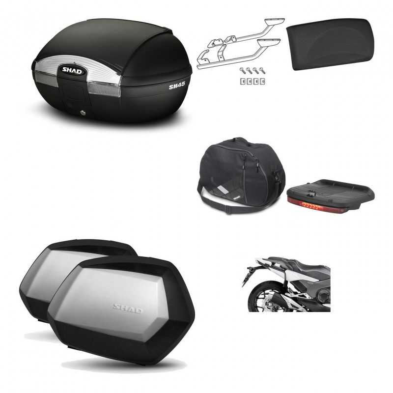 SHAD Maletas laterales + baul trasero herraje montaje accesorios 3p SH45 SH 45 SC SH35 PREMIUM KIT-192204