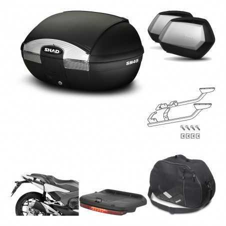 SHAD Maletas laterales + baul trasero herraje montaje accesorios 3p SH45 SH 45 SC SH35 PREMIUM KIT-192156