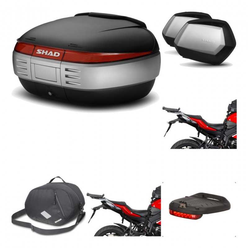 SHAD Maletas laterales + baul trasero herraje montaje accesorios 3p SH50 SH 50 SC SH35 PREMIUM KIT-192359