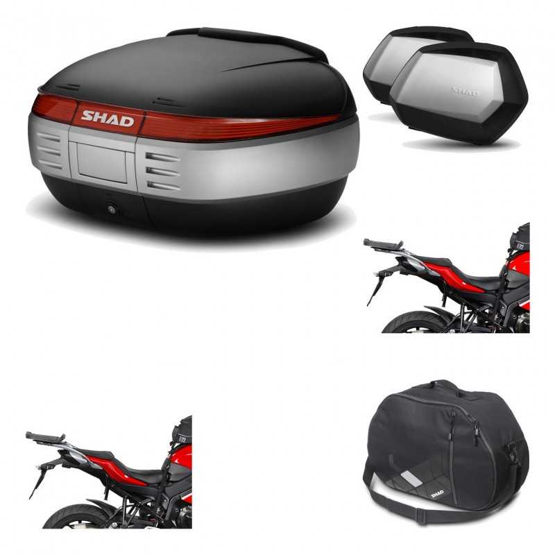 SHAD Maletas laterales + baul trasero herraje montaje bolsa interna 3p SH50 SH 50 SC SH35 PREMIUM KIT-192366