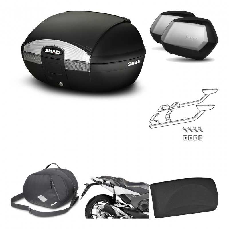 SHAD Maletas laterales + baul trasero herraje montaje accesorios 3p SH45 SH 45 SC SH35 PREMIUM KIT-192167