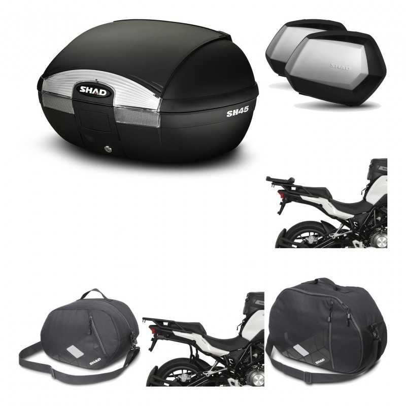 SHAD Maletas laterales + baul trasero herraje montaje accesorios 3p SH45 SH 45 SC SH35 PREMIUM KIT-192269