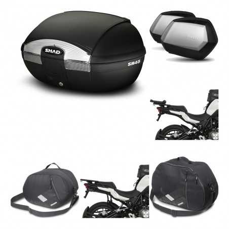 SHAD Maletas laterales + baul trasero herraje montaje accesorios 3p SH45 SH 45 SC SH35 PREMIUM KIT-192269