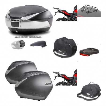 Lateral cases + back trunk + big top fitting + accessories + 3p hardware  SH48