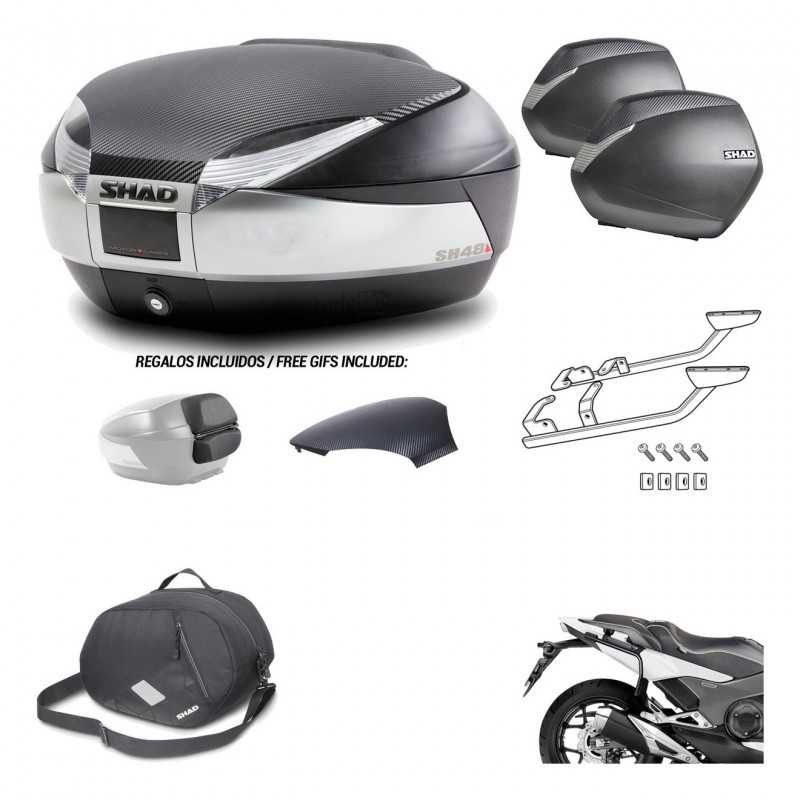 SHAD Maletas laterales + baul trasero herraje montaje 3p bolsa interna SH48 SH36 SH 36 KIT-193075
