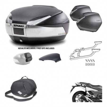 SHAD Maletas laterales + baul trasero herraje montaje 3p bolsa interna SH48 SH36 SH 36 KIT-193075