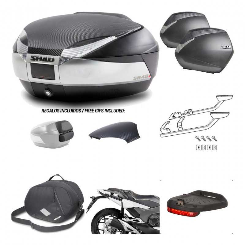 SHAD Maletas laterales + baul trasero herraje montaje accesorios 3p SH48 SH36 SH 36 KIT-193087