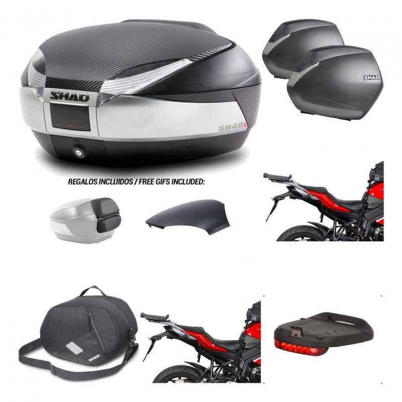SHAD Maletas laterales + baul trasero herraje montaje accesorios 3p SH48 SH36 SH 36 KIT-192835