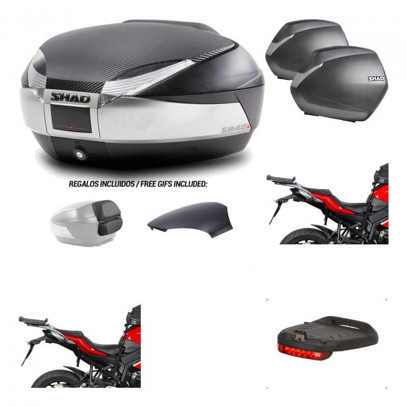 Lateral cases + back trunk + big top fitting + brake light + 3p hardware  SH48  